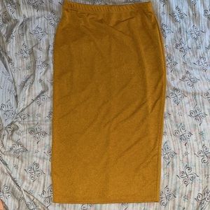 Yellow Pencil Skirt (plus/curvy)